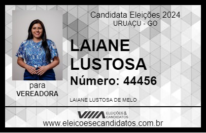 Candidato LAIANE LUSTOSA 2024 - URUAÇU - Eleições