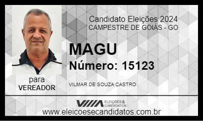 Candidato MAGU 2024 - CAMPESTRE DE GOIÁS - Eleições