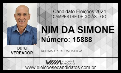 Candidato NIM DA SIMONE 2024 - CAMPESTRE DE GOIÁS - Eleições