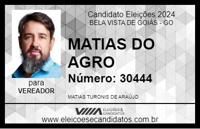 Candidato MATIAS DO AGRO 2024 - BELA VISTA DE GOIÁS - Eleições