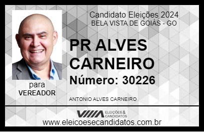 Candidato PR ALVES CARNEIRO 2024 - BELA VISTA DE GOIÁS - Eleições