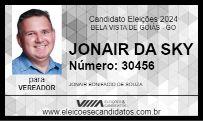 Candidato JONAIR DA SKY 2024 - BELA VISTA DE GOIÁS - Eleições