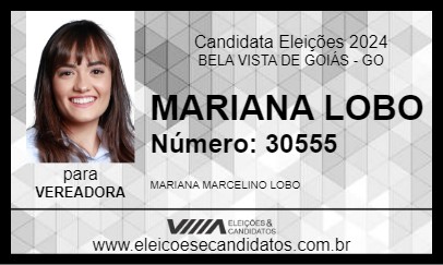 Candidato MARIANA LOBO 2024 - BELA VISTA DE GOIÁS - Eleições