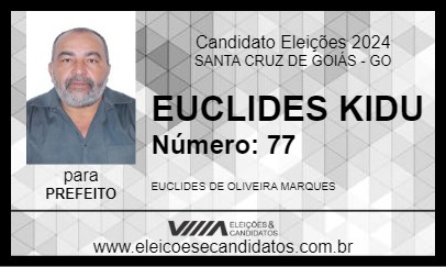 Candidato EUCLIDES KIDU 2024 - SANTA CRUZ DE GOIÁS - Eleições