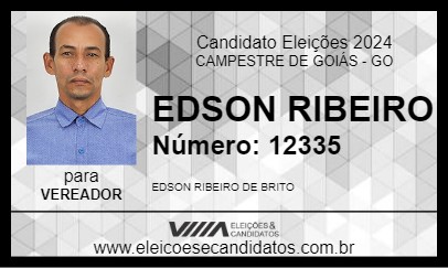 Candidato EDSON RIBEIRO 2024 - CAMPESTRE DE GOIÁS - Eleições