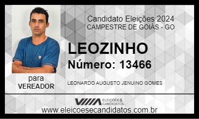 Candidato LEOZINHO 2024 - CAMPESTRE DE GOIÁS - Eleições