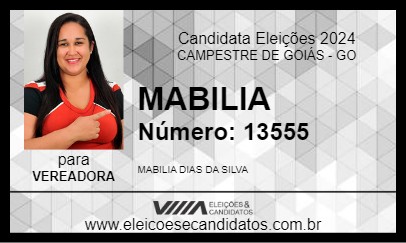 Candidato MABILIA 2024 - CAMPESTRE DE GOIÁS - Eleições