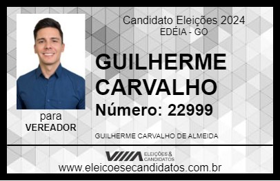 Candidato GUILHERME CARVALHO 2024 - EDÉIA - Eleições