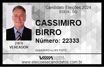 Candidato CASSIMIRO BIRRO 2024 - EDÉIA - Eleições