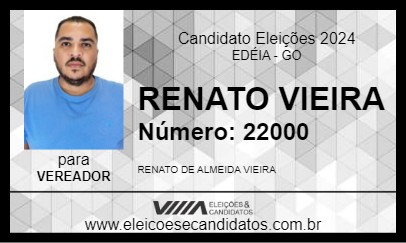 Candidato RENATO  VIEIRA 2024 - EDÉIA - Eleições