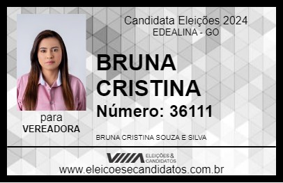 Candidato BRUNA CRISTINA 2024 - EDEALINA - Eleições