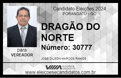 Candidato DRAGÃO DO NORTE 2024 - PORANGATU - Eleições