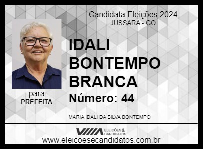 Candidato IDALI BONTEMPO BRANCA 2024 - JUSSARA - Eleições