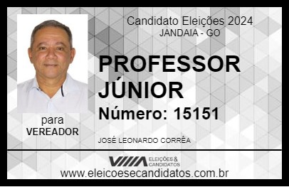 Candidato PROFESSOR JÚNIOR 2024 - JANDAIA - Eleições