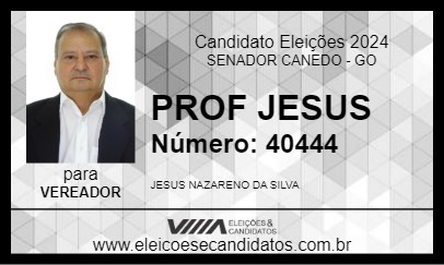 Candidato PROF JESUS 2024 - SENADOR CANEDO - Eleições