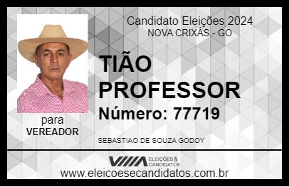 Candidato TIÃO PROFESSOR 2024 - NOVA CRIXÁS - Eleições