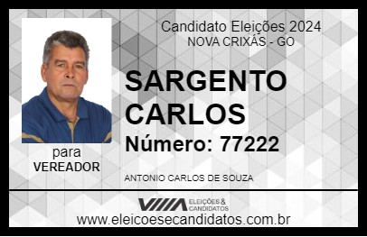 Candidato SARGENTO CARLOS 2024 - NOVA CRIXÁS - Eleições