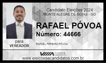 Candidato RAFAEL PÓVOA 2024 - MONTE ALEGRE DE GOIÁS - Eleições