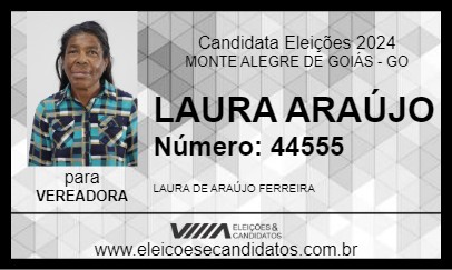 Candidato LAURA ARAÚJO 2024 - MONTE ALEGRE DE GOIÁS - Eleições