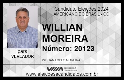 Candidato WILLIAN MOREIRA 2024 - AMERICANO DO BRASIL - Eleições