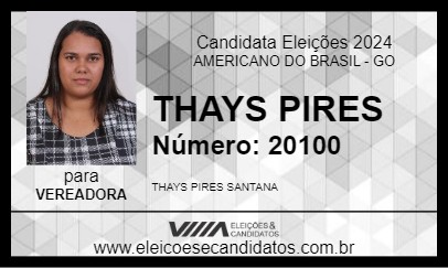 Candidato THAYS PIRES 2024 - AMERICANO DO BRASIL - Eleições