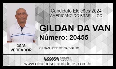 Candidato GILDAN DA VAN 2024 - AMERICANO DO BRASIL - Eleições