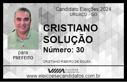 Candidato CRISTIANO SOLUÇÃO 2024 - URUAÇU - Eleições