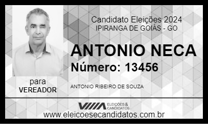 Candidato ANTONIO NECA 2024 - IPIRANGA DE GOIÁS - Eleições