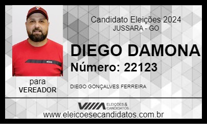 Candidato DIEGO DAMONA 2024 - JUSSARA - Eleições