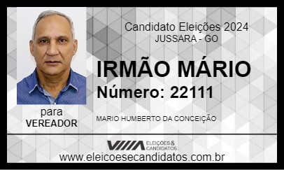 Candidato IRMÃO MÁRIO 2024 - JUSSARA - Eleições