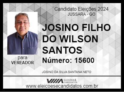 Candidato JOSINO FILHO DO WILSON SANTOS 2024 - JUSSARA - Eleições