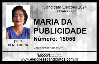 Candidato MARIA DA PUBLICIDADE 2024 - JUSSARA - Eleições