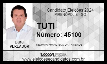 Candidato TUTI 2024 - PIRENÓPOLIS - Eleições