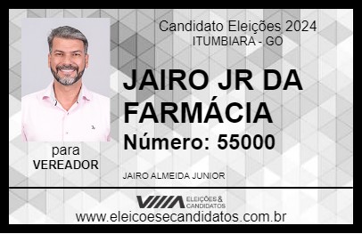 Candidato JAIRO JR DA FARMÁCIA 2024 - ITUMBIARA - Eleições