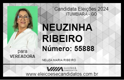 Candidato NEUZINHA RIBEIRO  2024 - ITUMBIARA - Eleições