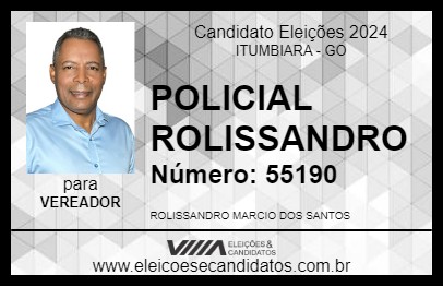 Candidato POLICIAL ROLISSANDRO  2024 - ITUMBIARA - Eleições