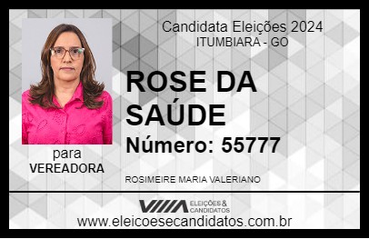 Candidato ROSE DA SAÚDE 2024 - ITUMBIARA - Eleições