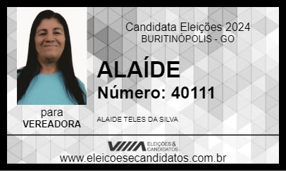 Candidato ALAÍDE 2024 - BURITINÓPOLIS - Eleições