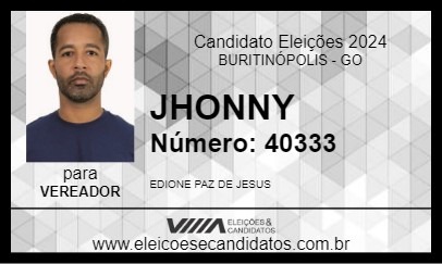 Candidato JHONNY 2024 - BURITINÓPOLIS - Eleições