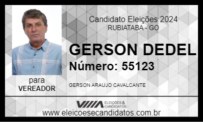 Candidato GERSON DEDEL 2024 - RUBIATABA - Eleições