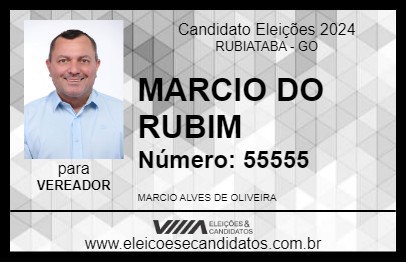 Candidato MARCIO DO RUBIM 2024 - RUBIATABA - Eleições