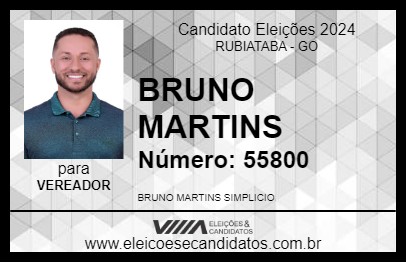 Candidato BRUNO MARTINS 2024 - RUBIATABA - Eleições