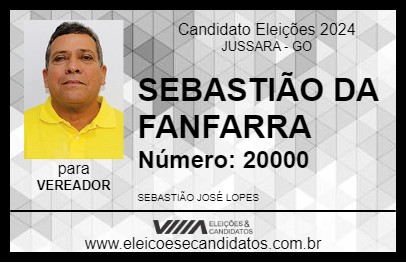 Candidato SEBASTIÃO DA FANFARRA 2024 - JUSSARA - Eleições