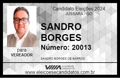 Candidato SANDRO BORGES 2024 - JUSSARA - Eleições