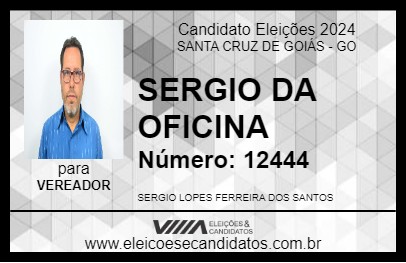 Candidato SERGIO DA OFICINA 2024 - SANTA CRUZ DE GOIÁS - Eleições