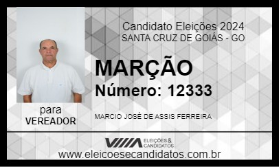 Candidato MARÇÃO 2024 - SANTA CRUZ DE GOIÁS - Eleições