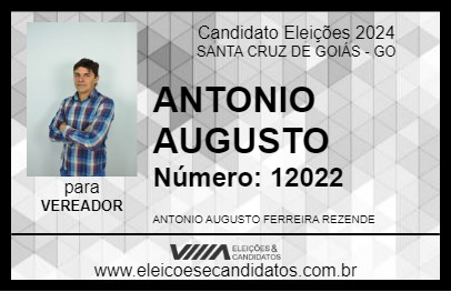 Candidato ANTONIO AUGUSTO 2024 - SANTA CRUZ DE GOIÁS - Eleições