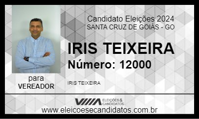 Candidato IRIS TEIXEIRA 2024 - SANTA CRUZ DE GOIÁS - Eleições