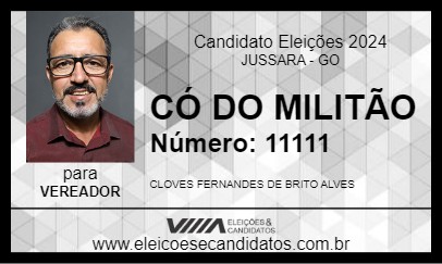 Candidato CÓ DO MILITÃO 2024 - JUSSARA - Eleições