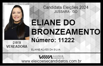 Candidato ELIANE DO BRONZEAMENTO 2024 - JUSSARA - Eleições